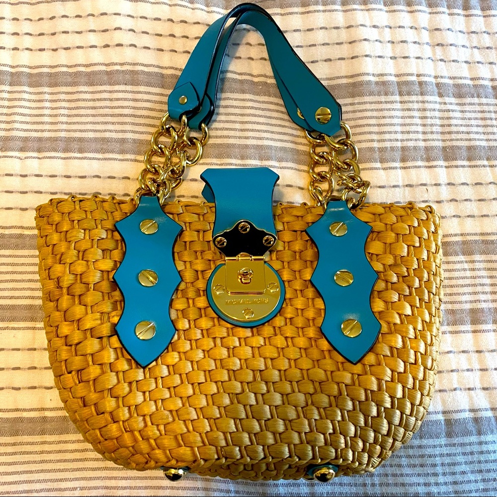 Michael Kors Raatan Turquoise purse